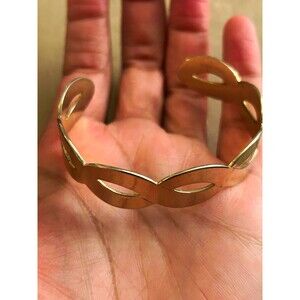 Vintage Sarah Coventry Gold Tone Openwork Cuff Bracelet Signed 6.5